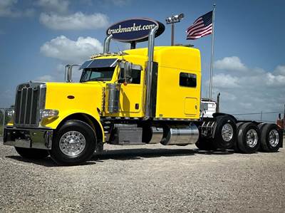 Peterbilt 389 Tri Axle Sleeper Semi Truck - Raised Roof Sleeper, Cummins 565HP, 18 Speed Manual