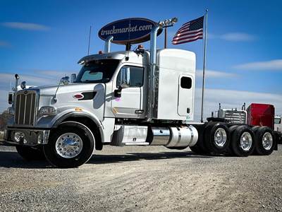 Peterbilt 567 Tri Axle Sleeper Semi Truck - Cummins 605HP, 18 Speed Manual
