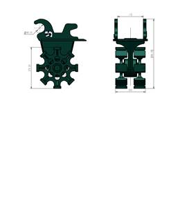 Compaction Wheel  8" WIDE EXCAVATOR SEE PHOTO FOR SPECIFICATION