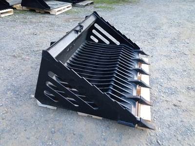 72" Extreme Duty Rock Bucket with Teeth for a Skid Steer