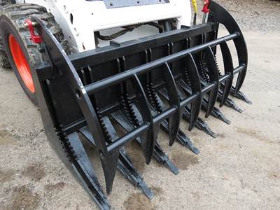 78" Heavy Duty Root Rake Grapple for a Skid Steer