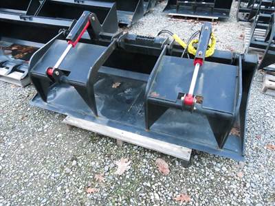 68" or 75" Extreme Duty Grapple Bucket for a Skid Steer