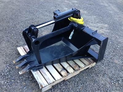 Stump Bucket Grapple for a Skid Steer
