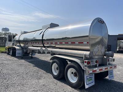 BarBel U2211 6500X2 GALLON MC307 TRAILER Tandem Axle Stainless Steel Chemical / Acid Tank Trailer - Spring