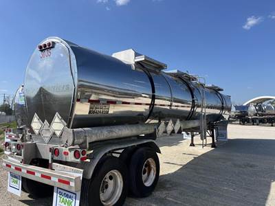 BarBel U2300 6500X3 GALLON MC 307 TRAILER Stainless Steel Chemical / Acid Tank Trailer - Spring