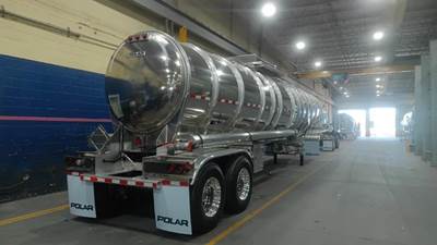 Polar N3243 9000 GALLON ALUMINUM X RING DOT 407 TRAILER Chemical / Acid Tank Trailer