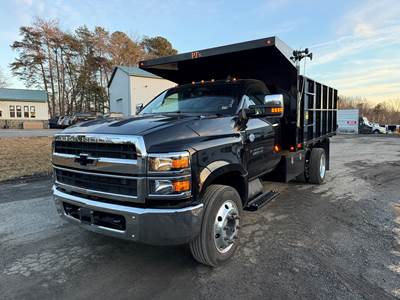 2023 GMC GM515 Dump Truck, PJ Dump Body, Landscape, Delivery, Construction, Hauler, Concrete, Trash, Single Axle, Tarp, Automatic