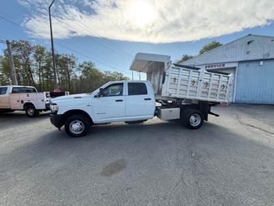 2022 RAM 3500 Dump Truck, Crew Cab,12FT Tarp, 4X2, LOW MILES, Cummins, Work Truck, Landscape Truck, Grain Hauler, Swing Gate Diesel, Tarp