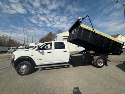 2022 RAM 5500 Crew Cab Dump Truck ,12FT Tarp, Champion Hoist, 4X4, LOW MILES, Cummins, Work Truck, Landscape Truck, Grain Hauler