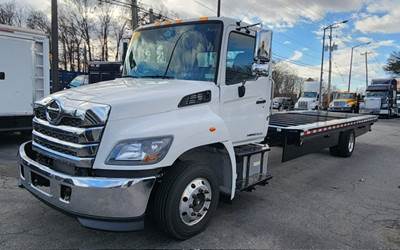 2022 Hino L6 Flatbed Truck, Flatbed Truck - Dump Truck, Stake Body Hauler / Flat Platform Body, Moving, Pod, Delivery, Ramp, Cummins Engine, Auto