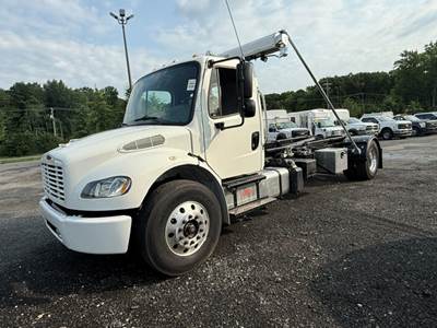 2018 Freightliner M2 106 Roll Off Truck, Marrel Rolloff Hoist, Hauler, Dumpster, Trash, Delivery, Refuse, Landfill, Tarp, Single Axle Under CDL