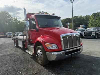 2023 Peterbilt 536 Rollback Tow Truck, Flatbed, Hauler, Delivery, Towing, Automatic, Under CDL, NRC 22FT Body, Winch Air Ride