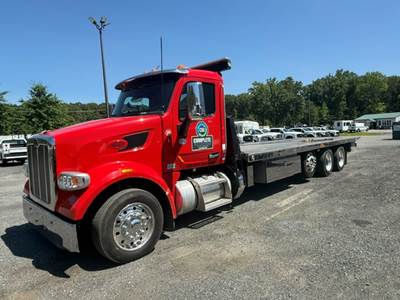 2021 Peterbilt 567 Rollback Tow Truck, Triaxle, One Owner, Hauler, Delivery, Flatbed, Automatic, Fleet Maintained