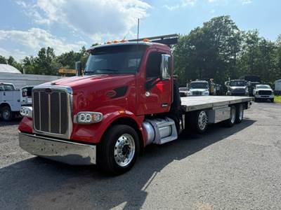2020 Peterbilt 567 Rollback Tow Truck, Triaxle, One Owner, Hauler, Delivery, Flatbed, Automatic, Fleet Maintained, NRC