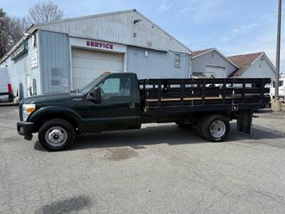 2015 Ford F-350 Stake Bed Truck, Under CDL, Automatic, Delivery, Moving, 12FT Bed Gas, Hauler, Mulch, Landscape, Construction, Low Miles, Government