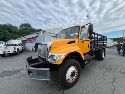 2004 International 7300 Stake Bed Truck, Liftgate, Under CDL, Automatic, Delivery, Moving, Government Truck. Diesel, Hauler, 12FT Bed Landscape