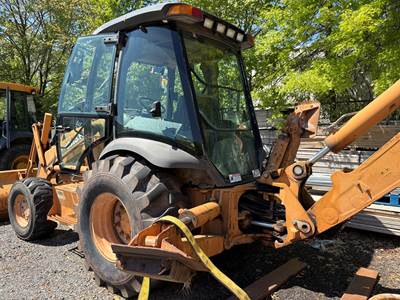 Case 590 Super M Backhoe Loader with Extendahoe includes - Front Bucket / Forks