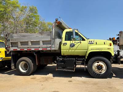 1996 GMC C7 Dump Truck - Single Axle Dump 3116, Cat Engine, Automatic Transmission, Central Hydraulics, Aluminum Dump Body