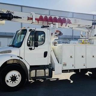 2017 Freightliner M2 106 Truck-Mounted Digger Derrick - Altec DM47BBR Digger Derrick