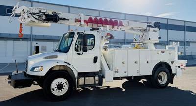 2017 Freightliner M2 106 Truck-Mounted Digger Derrick - Altec DM47BBR Digger Derrick