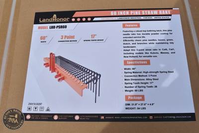 LANDHONOR PINE STRAW RAKE ATTACHMENT