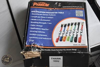 PABREAK 1IN X 15FT RATCHET TIE-DOWN STRAPS