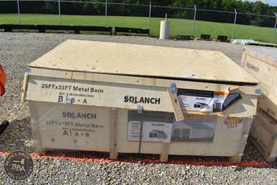 SDLANCH DOUBLE GARAGE METAL SHED