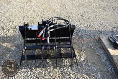 Iranch Irlgf Mini Skid Steer Brush Grapple Attachment, Single Cylinder Hydraulic
