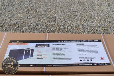 Landonor LHR-MS0608 Galvanized Metal Shed, 6ft x 8ft, Apex Roof, Dimensions: 100