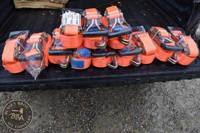 2 Inch Ratchet Straps Set Of 10 Orange Ratchet Straps, Polyester Material