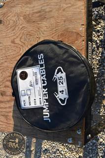 25 ft 4 Gauge Jumper Cables, Red And Black Color, 225 Amps, Includes Storage Bag