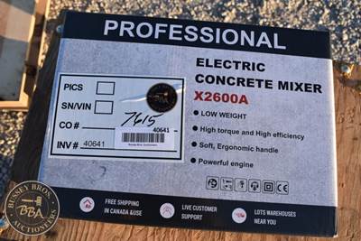 Electric Concrete Mixer X2600A, 1200W, 6 Speed Settings, 0-950 R/Min, Stirring