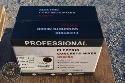 Electric Concrete Mixer X2600A, Featuring 1200W Power, 0-950 R/Min Rotary Speed,