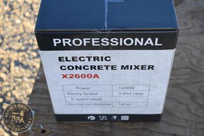 Electric Concrete Mixer X2600A, Features 1200W Power, 0-950 R/Min Rotary Speed,