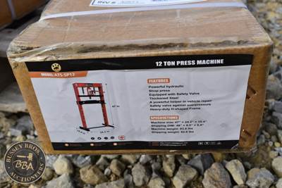 12 Ton Hydraulic Shop Press, Model ATS-SP12, Equipped With Safety Valve,