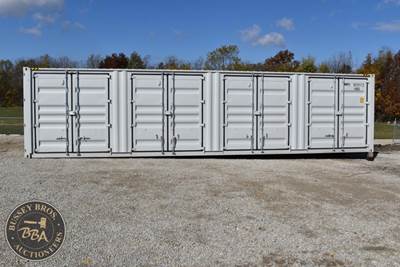 40ft Shipping Container, 4 Side Entry Doors, Wood Floors, Rear Doors, One Trip