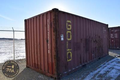 Gold 20 ft Shipping Container , Double  Doors, Wood Floor, Serial Number