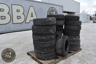 Skid Lot Of Assorted Tires Lot Contains 21 Tires Of Various Sizes
