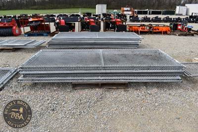 Dog Kennel Fence Side Panels Lot Contains 7 Sections, 9ft 10in