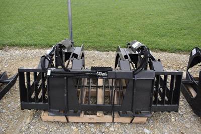 Stout Buckets Grapple Attachment Skidsteer Mount, Double Arm Grapple 72 Inch