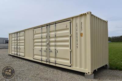 40Ft Shipping Container 2 Side Entry Doors, Rear Double Doors, Wood Floor One