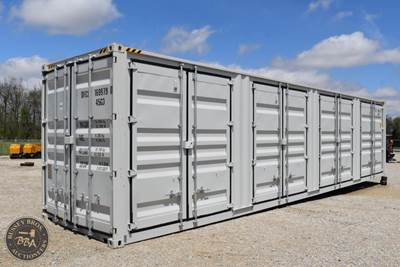 40Ft Shipping Container 8 Side Entry Doors, Rear Double Doors, Wood Floor One