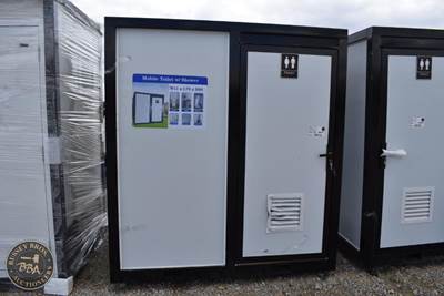 Mobile Toilet With Shower Damaged Exterior Vent Cover, 51in x 79in x 89in,