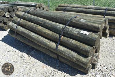 Treated Fence Post Assorted 7IN-8IN X 8FT, 25 In Bundle,