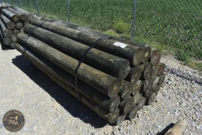 Treated Fence Post Assorted 7IN-8IN X 8FT, 25 In Bundle,