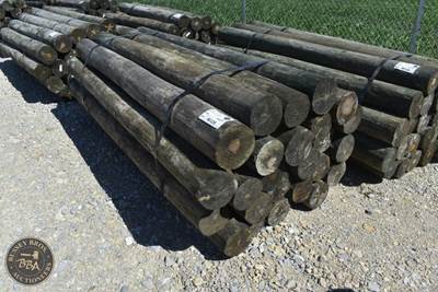 Treated Fence Post Assorted 7IN-8IN X 8FT, 25 In Bundle,