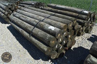 Treated Fence Post Assorted 7IN-8IN X 8FT, 25 In Bundle,