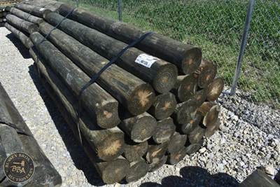 Treated Fence Post Assorted 7IN-8IN X 8FT, 25 In Bundle,