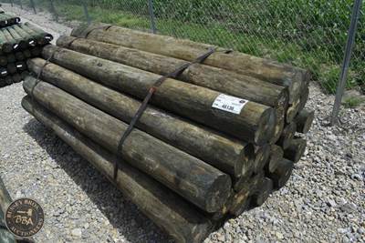 Treated Fence Post Assorted 7IN-8IN X 8FT, 25 In Bundle,