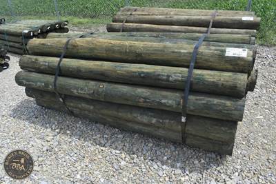 Treated Fence Post Assorted 7IN-8IN X 8FT, 25 In Bundle,
